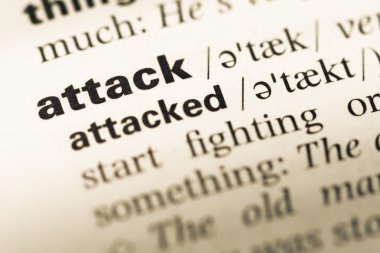 Eski İngilizce sözlük sayfası word saldırı ile yakın çekim