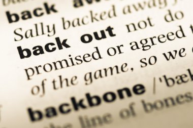 Yakın eski İngilizce sözlük sayfasının geri word ile dışarı