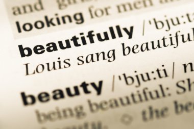 Word ile eski İngilizce sözlük sayfasının güzel yakın çekim