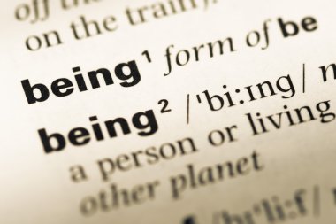 Bir söz ile eski İngilizce sözlük sayfasının yakın çekim