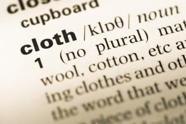 Eski İngilizce sözlük sayfası word bezle kapatın