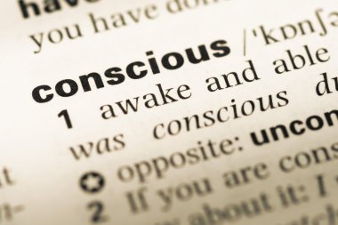 Eski İngilizce sözlük sayfası word bilinçli ile yakın çekim