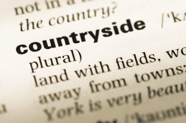 Eski İngilizce sözlük sayfası word kırsal ile yakın çekim