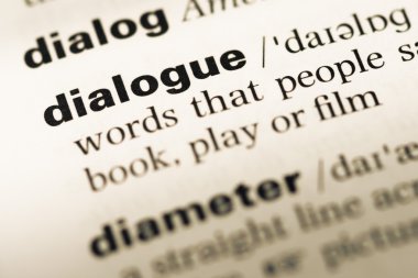 Eski İngilizce sözlük sayfası word diyalog ile yakın çekim