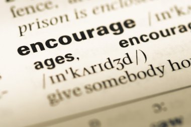 Yakın eski İngilizce sözlük sayfası word ile teşvik