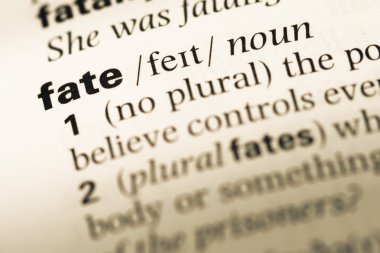 Eski İngilizce sözlük sayfası word kaderi ile yakın çekim