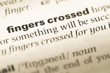 Eski İngilizce sözlük sayfası word parmak crosse ile yakın çekim