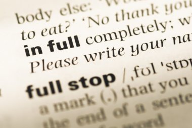 Eski İngilizce sözlük sayfanın tam kelime ile yakın çekim