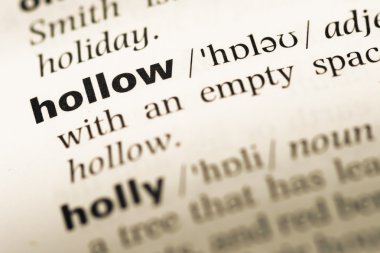 Eski İngilizce sözlük sayfası word içi boş ile yakın çekim