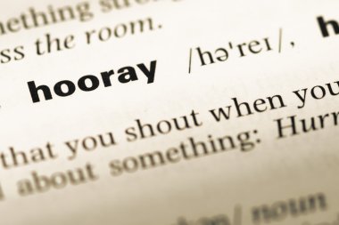 Eski İngilizce sözlük sayfası word Yaşasın ile yakın çekim