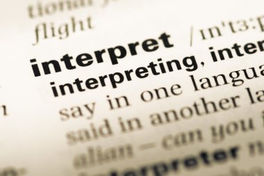 Yakın eski İngilizce sözlük sayfası word ile yorumlamak