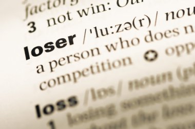 Eski İngilizce sözlük sayfası word kaybeden ile yakın çekim