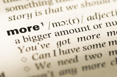 Daha fazla kelime ile eski İngilizce sözlük sayfasının yakın çekim