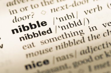 Eski İngilizce sözlük sayfası word yarım bayt ile yakın çekim