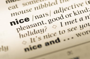 Eski İngilizce sözlük sayfası güzel sözle kapatmak