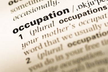 Eski İngilizce sözlük sayfası word işgal ile yakın çekim