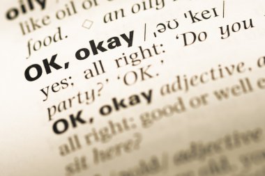 Word ile eski İngilizce sözlük sayfasının Tamam Tamam kapat