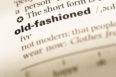 Eski İngilizce sözlük sayfası word eski moda ile yakın çekim