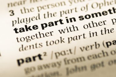 Eski İngilizce sözlük sayfası word alın kısmında ile yakın çekim