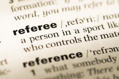 Eski İngilizce sözlük sayfası word hakem ile yakın çekim