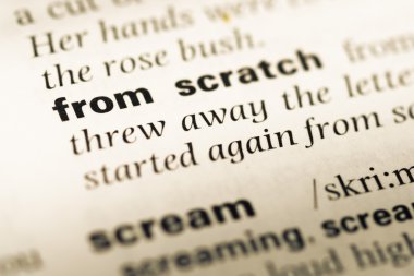 Eski İngilizce sözlük sayfası word sıfırdan ile yakın çekim