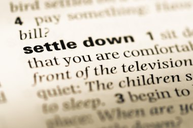 Eski İngilizce sözlük sayfası word sakin ile yakın çekim