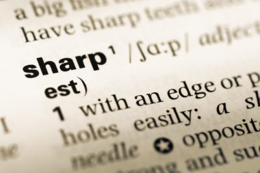 Eski İngilizce sözlük sayfası word keskin ile yakın çekim