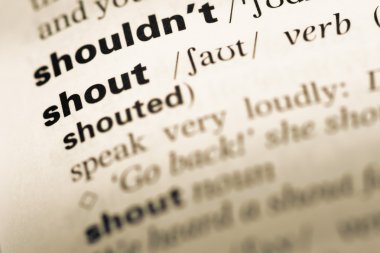 Eski İngilizce sözlük sayfası word Not ile yakın çekim