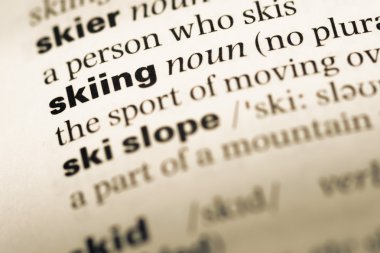 Kayak word ile eski İngilizce sözlük sayfasını kapat