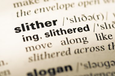 Eski İngilizce sözlük sayfası kelime kaymak ile yakın çekim