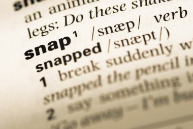 Eski İngilizce sözlük sayfası word ek ile yakın çekim