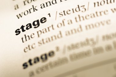 Eski İngilizce sözlük sayfası word sahne ile yakın çekim