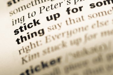 Eski İngilizce sözlük sayfası word sopa ile yakın