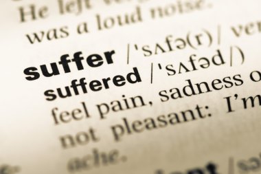 Yakın eski İngilizce sözlük sayfası word ile acı