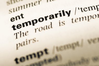 Word ile eski İngilizce sözlük sayfasının geçici olarak kapatın