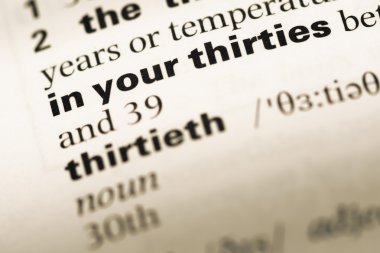 Word, otuzlu ile eski İngilizce sözlük sayfasının yakın çekim