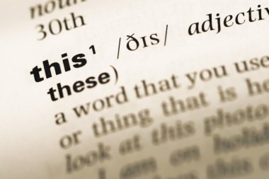 Eski İngilizce sözlük sayfası word ile bu kadar yakın