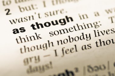 Sanki eski İngilizce sözlük sayfası word ile yakından