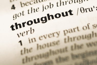 Eski İngilizce sözlük sayfası kelime ile yakın çekim