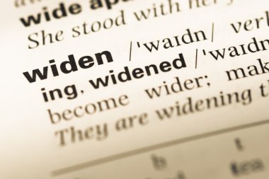 Yakın eski İngilizce sözlük sayfası word ile genişletmek