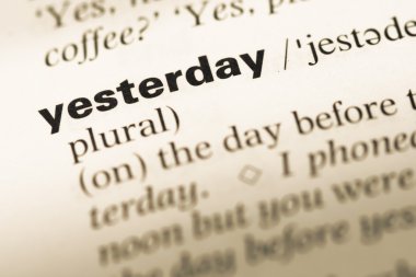 Eski İngilizce sözlük sayfası word dün ile yakın çekim