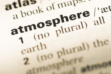 Eski İngilizce sözlük sayfası word atmosferi ile yakın çekim