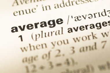 Eski İngilizce sözlük sayfası kelime ortalama ile yakın çekim