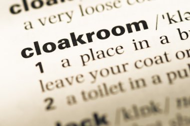 Eski İngilizce sözlük sayfası word vestiyer ile yakın çekim