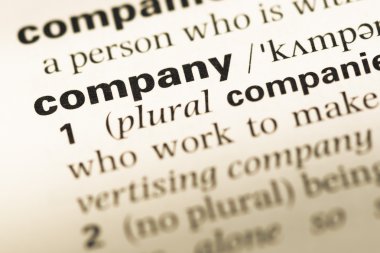 Eski İngilizce sözlük sayfası word şirketi ile yakın çekim