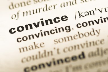 Yakın eski İngilizce sözlük sayfası word ile ikna