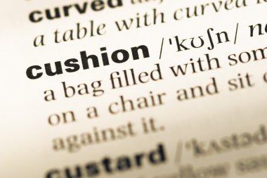 Eski İngilizce sözlük sayfası word yastık ile yakın çekim