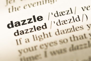 Eski İngilizce sözlük sayfası word kamaştırmaya ile yakın çekim