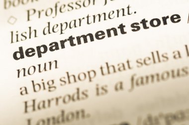 Eski İngilizce sözlük sayfası word mağazası ile yakın çekim