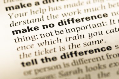 Eski İngilizce sözlük sayfası kelime yapmak ile hiçbir fark yakın çekim